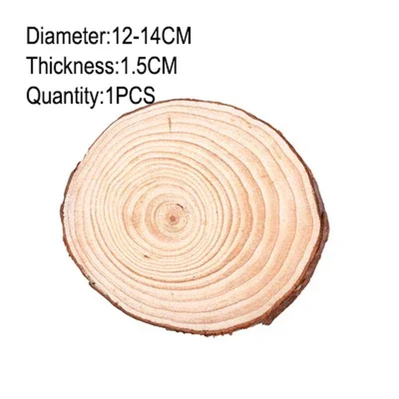 Unfinished Natural Wood Slices 3-20Cm Thick Craft Wood Kit Circles Crafts Christmas Ornaments DIY Crafts with Bark for Crafts