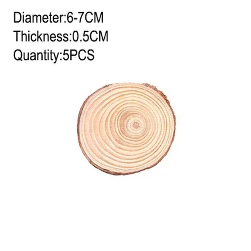 Unfinished Natural Wood Slices 3-20Cm Thick Craft Wood Kit Circles Crafts Christmas Ornaments DIY Crafts with Bark for Crafts