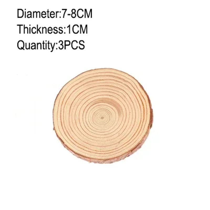 Unfinished Natural Wood Slices 3-20Cm Thick Craft Wood Kit Circles Crafts Christmas Ornaments DIY Crafts with Bark for Crafts