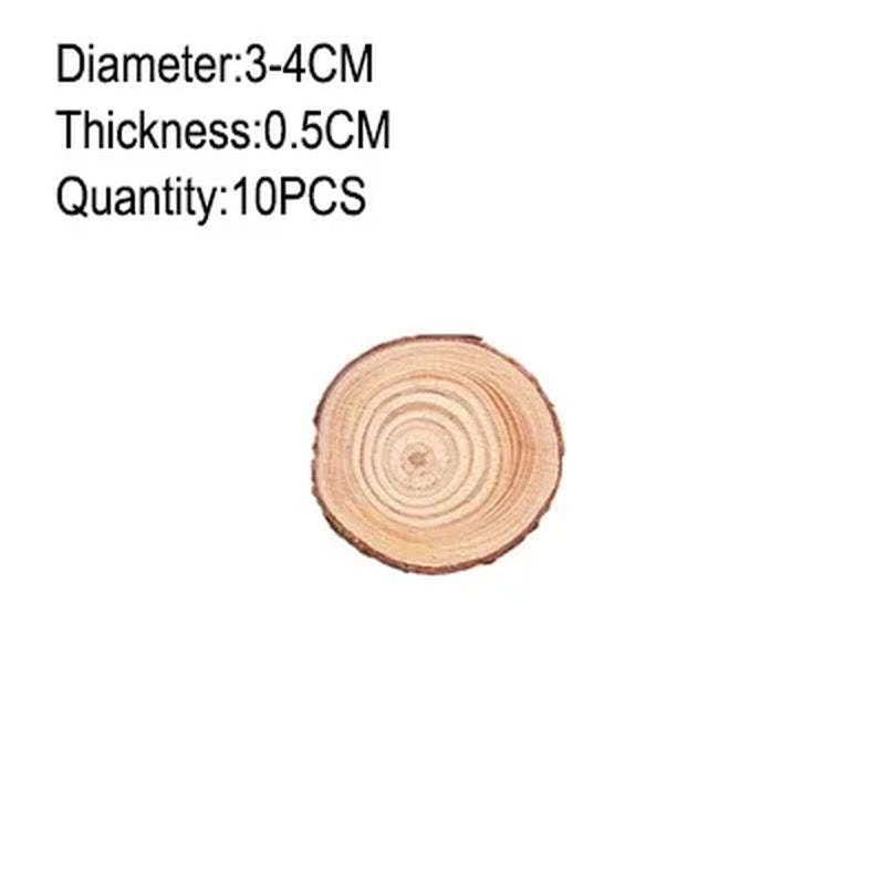 Unfinished Natural Wood Slices 3-20Cm Thick Craft Wood Kit Circles Crafts Christmas Ornaments DIY Crafts with Bark for Crafts
