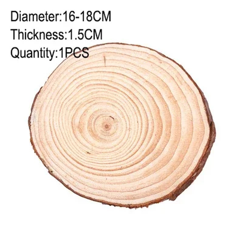 Unfinished Natural Wood Slices 3-20Cm Thick Craft Wood Kit Circles Crafts Christmas Ornaments DIY Crafts with Bark for Crafts