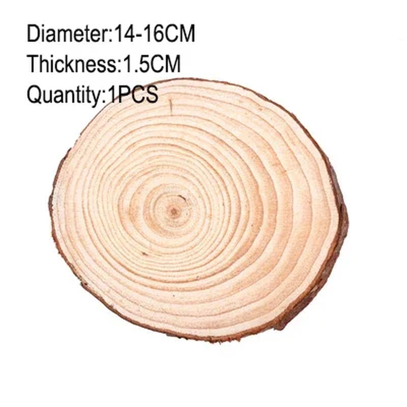 Unfinished Natural Wood Slices 3-20Cm Thick Craft Wood Kit Circles Crafts Christmas Ornaments DIY Crafts with Bark for Crafts